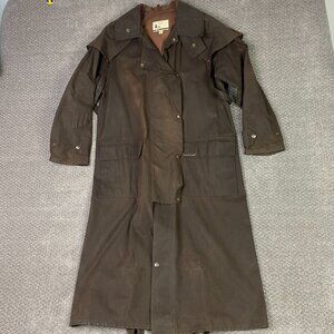 Vintage Outback Trading Company Co. Oilskin Duster Jacket Coat Men's Small Waxed